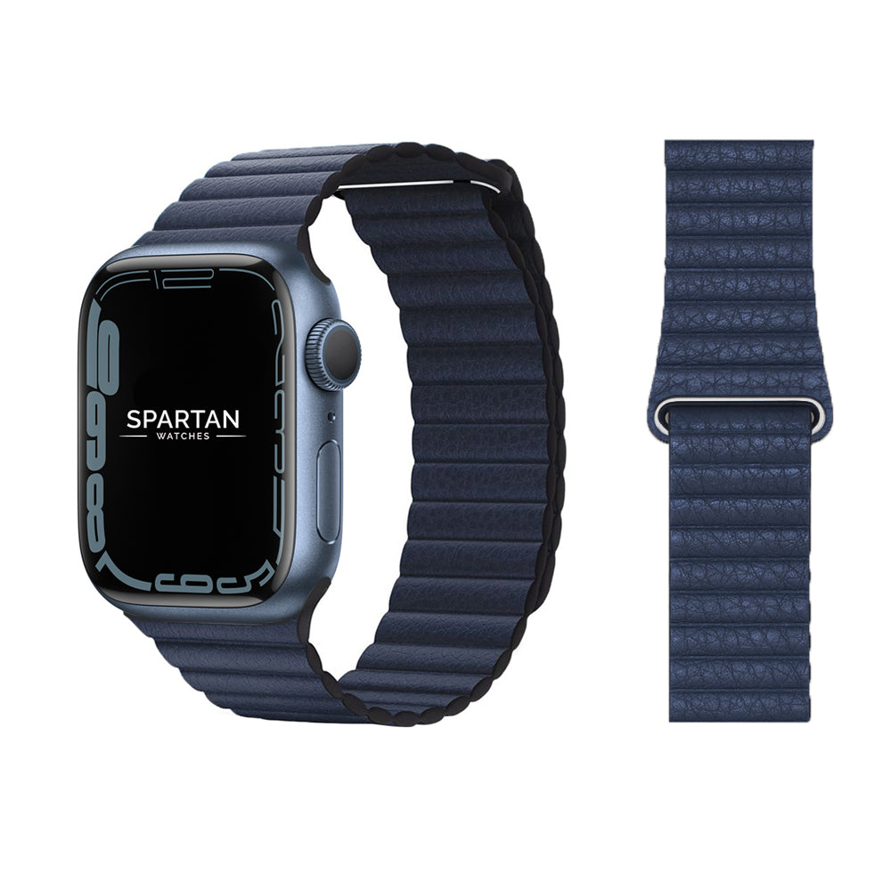 Spartan Watches Leather Loop for Apple Watch 38mm 40mm 41mm 42mm S10 Dark Green