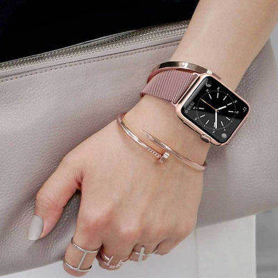 High-Quality Milanese Stainless Steel Apple Watch Accessory